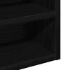 vidaXL Display Cabinet Black Oak 100 x 15 x 58 cm Engineered Wood