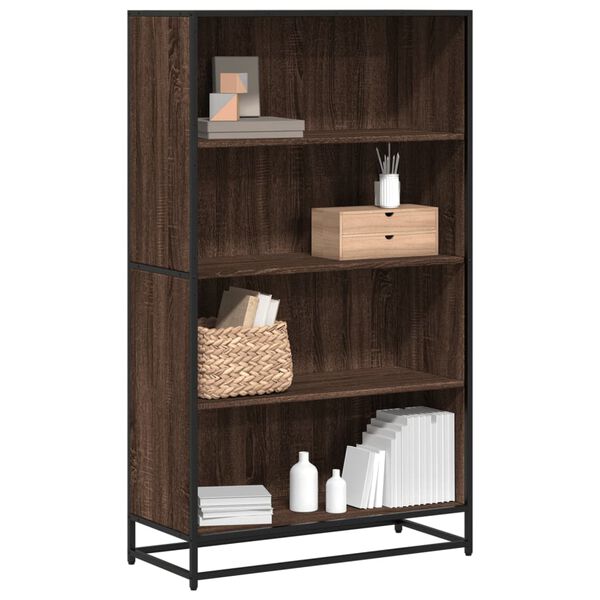 vidaXL Bookcase Brown Oak 80.5x35x139 cm Engineered Wood
