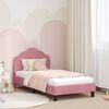 vidaXL Children's Bed Frame with Headboard Pink 80 x 160 cm Velvet
