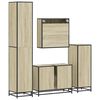 vidaXL 4&nbsp;Piece Bathroom Furniture Set&nbsp;Sonoma Oak Engineered Wood