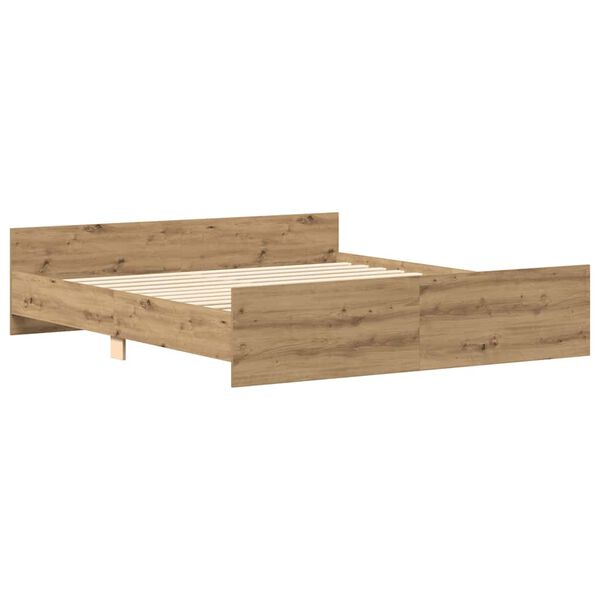 vidaXL Bed Frame without Mattress Artisan Oak 180x200cm Engineered Wood