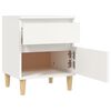 vidaXL Bedside Cabinet White 40x35x50 cm