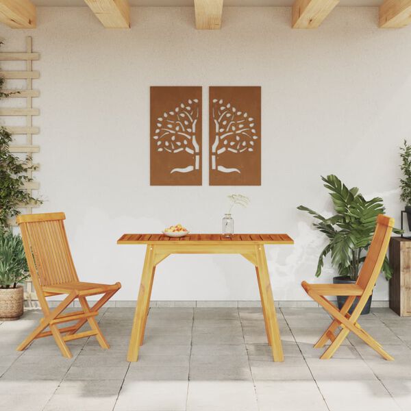 vidaXL Garden Dining Table 110x56x75 cm Solid Wood Acacia