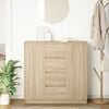 vidaXL Sideboard with Drawers Sonoma Oak 100.5x35x98.5 cm Engineered Wood