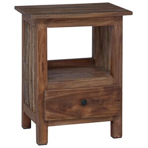 vidaXL Bedside Table Brown 30 x 30 x 47 cm Solid Reclaim Wood