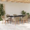 vidaXL Garden Dining Set with Cushion 7 pcs Beige Poly Rattan