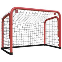 vidaXL Hockey Goal with Net Red&Black 68x32x47 cm Steel&Polyester