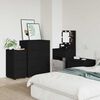 vidaXL Storage Cabinet Black 40 x 48 x 81 cm Engineered Wood