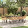 vidaXL Garden Dining Set 9 pcs Brown Powder-Coated Steel