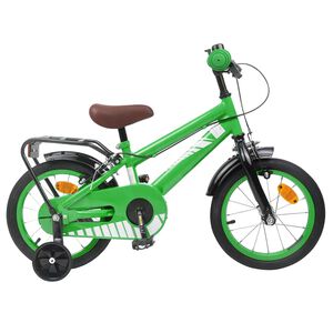 vidaXL Kids Bike 12 Inches for 2-4 Years Old Green