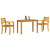 vidaXL Garden Dining Set 3 pcs Brown Solid Acacia wood