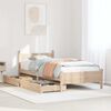 vidaXL Bed Frame without Mattress 75x190 cm Small Single Solid Wood Pine