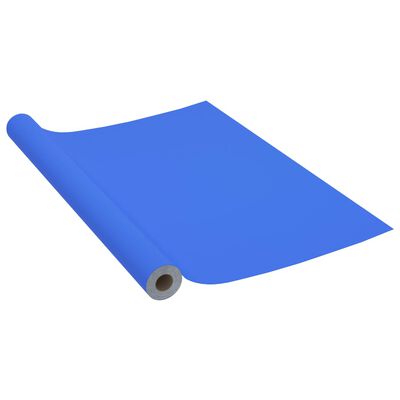 vidaXL Self-adhesive Furniture Film High Gloss Blue 500x90 cm PVC