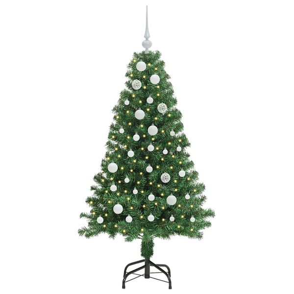 vidaXL Artificial Christmas Tree with 150 LEDs with Stand Green 150 cm