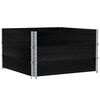 vidaXL Pallet Collars 3 pcs Black 100x100 cm Solid Wood Pine