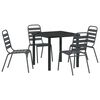 vidaXL Garden Dining Set 5 pcs Anthracite Powder-Coated Steel