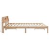 vidaXL Bed Frame with Headboard Brown 200 x 200 cm Solid Pine Wood
