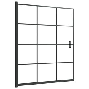 vidaXL Shower Enclosure ESG 116x140 cm Black