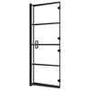 vidaXL Folding Shower Enclosure ESG 120x140 cm Black