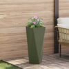 vidaXL Planter 2 pcs Olive Green 30 x 30 x 75 cm Steel