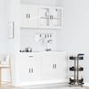 vidaXL 4 Piece Kitchen Cabinet Set Porto High Gloss White Engineered Wood