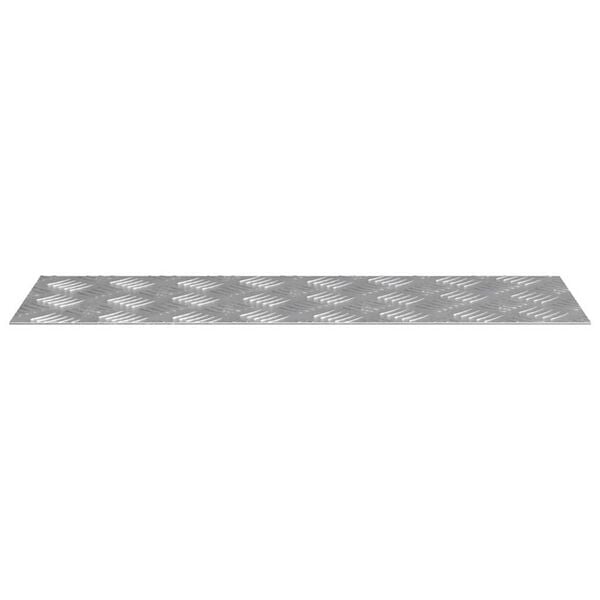 vidaXL Stair Tread Rectangular 4 pcs Silver 60 x 20 cm Aluminium