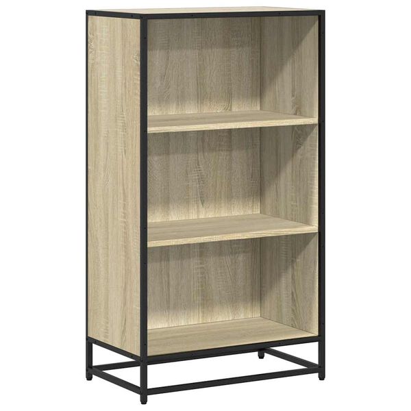 vidaXL Book Cabinet Sonoma Oak 60x35x107.5 cm Engineered Wood
