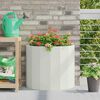 vidaXL Planter White 60 x 30 x 50 cm Steel