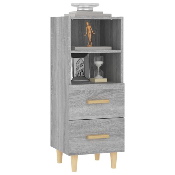 vidaXL Sideboard Grey Sonoma 34.5x34x90 cm Engineered Wood