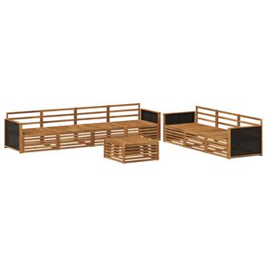 vidaXL Outdoor Sofa Set 8 pcs Natural 79 x 79 x 37 cm