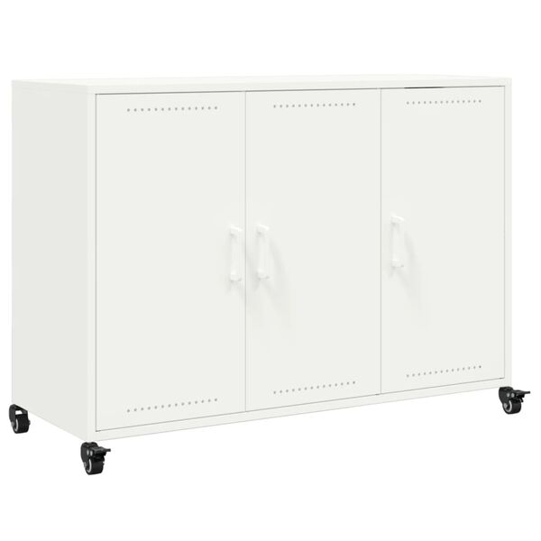 vidaXL Sideboard White 100.5x39x72 cm Steel