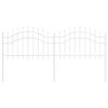 vidaXL Garden Fence White 115 cm Powder-coated steel