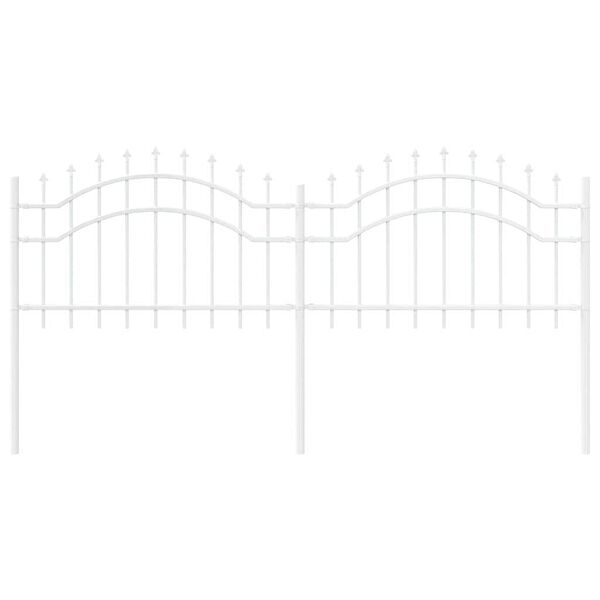 vidaXL Garden Fence White 115 cm Powder-coated steel