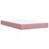 vidaXL Box Spring Bed with Mattress Pink 120x190 cm Small Double Velvet
