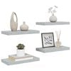 vidaXL Floating Wall Shelves 4 pcs Concrete Grey 50x23x3.8 cm MDF