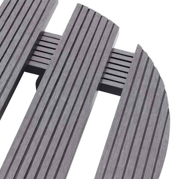 vidaXL Plant Trolleys 2 pcs Grey &Oslash;30x7.5 cm WPC