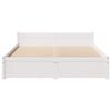 vidaXL Bed Frame without Mattress White 135x190 cm Double Solid Wood Pine