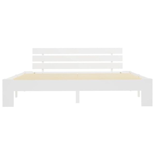 vidaXL Bed Frame without Mattress White 180x200cm Solid Wood Pine