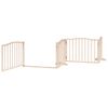 vidaXL Dog Gate with Door Foldable 12 Panels 960 cm Poplar Wood