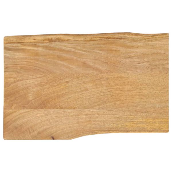 vidaXL Table Top 70x40x2.5 cm Live Edge Solid Wood Mango