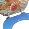 vidaXL Toilet Seat Light Blue 44 x 38 cm MDF board