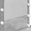 vidaXL Dressing Table with LED Concrete Grey 100x40x130 cm