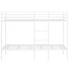 vidaXL Bunk Bed without Mattress White 107x203 cm Steel