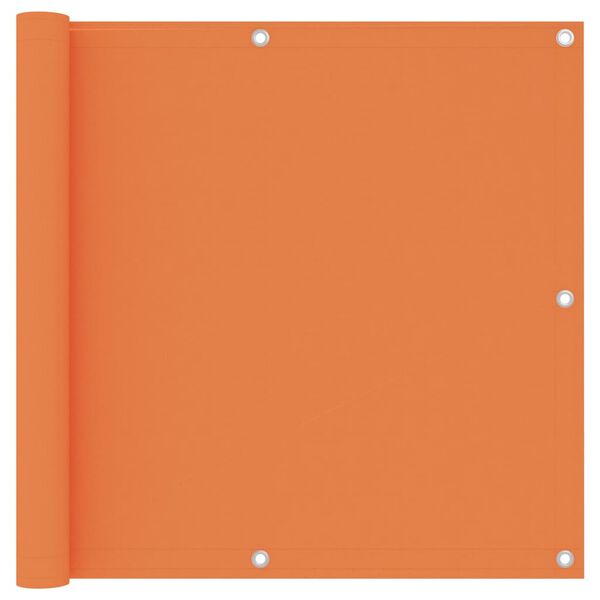 vidaXL Balcony Screen Orange 90x600 cm Oxford Fabric