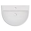 Luxury Ceramic Basin Half-circle with Faucet Hole 60 x 44 cm