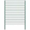 vidaXL Fence Panel with Posts Iron 176.5x200 cm Green