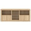 vidaXL Sideboard with LED Lights Sonoma Oak 181.5x37x67 cm