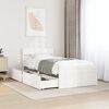 vidaXL Bed Frame without Mattress White 100x200 cm Solid Wood Pine