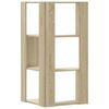 vidaXL Corner Bookcase 3-Tier Sonoma Oak 50x50x102 cm Engineered Wood