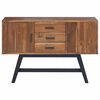 vidaXL TV Stand with Drawer Natural 110 x 30 x 75 cm Solid Teak Wood